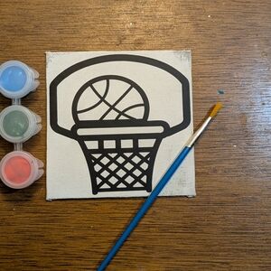Basketball Hoop Canvas Painting Kit